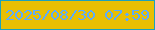 文字の大きさ：2、枠の色：1ba1bd、背景の色：e8bf03、文字の色：5cacfc 無料ブログパーツのブログ時計