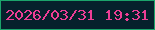 文字の大きさ：4、枠の色：1ba46b、背景の色：06212c、文字の色：ed3e95 無料ブログパーツのブログ時計