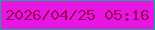 文字の大きさ：3、枠の色：1ba796、背景の色：e716e2、文字の色：9a0a5a 無料ブログパーツのブログ時計
