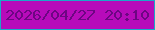 文字の大きさ：3、枠の色：1ba8c8、背景の色：b70bba、文字の色：6d0683 無料ブログパーツのブログ時計