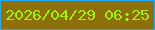 文字の大きさ：1、枠の色：1babfa、背景の色：8d6f0c、文字の色：9ff20b 無料ブログパーツのブログ時計