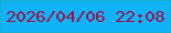 文字の大きさ：5、枠の色：1baccd、背景の色：10b3f8、文字の色：98144c 無料ブログパーツのブログ時計