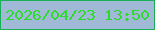 文字の大きさ：2、枠の色：1bae57、背景の色：a0b9d6、文字の色：2edb2c 無料ブログパーツのブログ時計