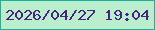 文字の大きさ：3、枠の色：1bb1a1、背景の色：bbeecc、文字の色：45257d 無料ブログパーツのブログ時計