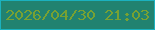 文字の大きさ：4、枠の色：1bb1bf、背景の色：218270、文字の色：78a133 無料ブログパーツのブログ時計