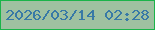 文字の大きさ：5、枠の色：1bb44a、背景の色：9fc1a1、文字の色：3879a6 無料ブログパーツのブログ時計