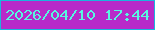 文字の大きさ：5、枠の色：1bb5dd、背景の色：b82ac9、文字の色：57f7e0 無料ブログパーツのブログ時計