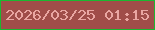 文字の大きさ：1、枠の色：1bb730、背景の色：a04d49、文字の色：e9a6a2 無料ブログパーツのブログ時計