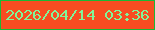 文字の大きさ：1、枠の色：1bb735、背景の色：f84c21、文字の色：80f599 無料ブログパーツのブログ時計