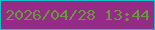 文字の大きさ：1、枠の色：1bbdc7、背景の色：952a87、文字の色：67993e 無料ブログパーツのブログ時計