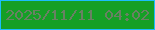 文字の大きさ：5、枠の色：1bbdfd、背景の色：159f26、文字の色：698163 無料ブログパーツのブログ時計