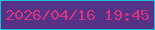 文字の大きさ：3、枠の色：1bbed9、背景の色：553285、文字の色：d53481 無料ブログパーツのブログ時計