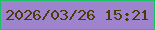 文字の大きさ：4、枠の色：1bbf65、背景の色：9e83cd、文字の色：4d3a04 無料ブログパーツのブログ時計