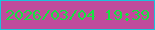 文字の大きさ：2、枠の色：1bc3db、背景の色：c04b9c、文字の色：16e240 無料ブログパーツのブログ時計