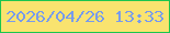 文字の大きさ：5、枠の色：1bc650、背景の色：f9e36f、文字の色：789bec 無料ブログパーツのブログ時計