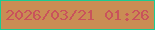 文字の大きさ：2、枠の色：1bcb92、背景の色：ca8d54、文字の色：c9535b 無料ブログパーツのブログ時計