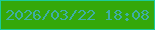 文字の大きさ：3、枠の色：1bcb9a、背景の色：34a80a、文字の色：3eaea4 無料ブログパーツのブログ時計