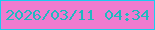 文字の大きさ：2、枠の色：1bccef、背景の色：f07bcf、文字の色：20b9c0 無料ブログパーツのブログ時計