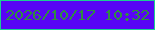 文字の大きさ：1、枠の色：1bcf92、背景の色：5805f5、文字の色：2f8d41 無料ブログパーツのブログ時計