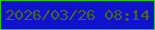 文字の大きさ：1、枠の色：1bd014、背景の色：0f14cc、文字の色：4a652b 無料ブログパーツのブログ時計