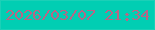 文字の大きさ：2、枠の色：1bd0b7、背景の色：01ceb3、文字の色：b86685 無料ブログパーツのブログ時計