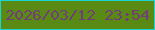 文字の大きさ：2、枠の色：1bd4d4、背景の色：598a14、文字の色：713e7a 無料ブログパーツのブログ時計
