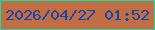 文字の大きさ：1、枠の色：1bdaa7、背景の色：c26d44、文字の色：1546a9 無料ブログパーツのブログ時計