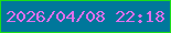 文字の大きさ：3、枠の色：1bdd1a、背景の色：00779b、文字の色：e06fec 無料ブログパーツのブログ時計