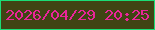 文字の大きさ：4、枠の色：1bdd76、背景の色：404414、文字の色：ea259a 無料ブログパーツのブログ時計