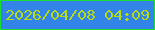 文字の大きさ：1、枠の色：1bde2f、背景の色：3384e9、文字の色：b5dc13 無料ブログパーツのブログ時計