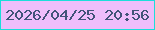 文字の大きさ：4、枠の色：1bdeda、背景の色：eebefb、文字の色：415379 無料ブログパーツのブログ時計