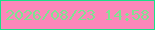 文字の大きさ：4、枠の色：1bdf89、背景の色：fc87ba、文字の色：7fe391 無料ブログパーツのブログ時計