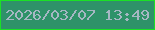 文字の大きさ：4、枠の色：1be026、背景の色：2e9269、文字の色：a5b7c3 無料ブログパーツのブログ時計