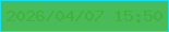 文字の大きさ：3、枠の色：1be0e9、背景の色：49bb59、文字の色：3fb33c 無料ブログパーツのブログ時計
