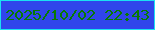 文字の大きさ：1、枠の色：1be0f2、背景の色：3045eb、文字の色：087903 無料ブログパーツのブログ時計