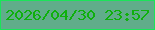 文字の大きさ：5、枠の色：1be459、背景の色：60ad8a、文字の色：0eb00c 無料ブログパーツのブログ時計