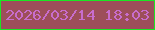 文字の大きさ：3、枠の色：1be623、背景の色：9d4e5a、文字の色：c86dcd 無料ブログパーツのブログ時計
