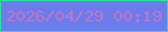 文字の大きさ：4、枠の色：1bec8a、背景の色：6b7cec、文字の色：be77c4 無料ブログパーツのブログ時計