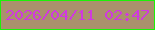 文字の大きさ：5、枠の色：1bf208、背景の色：aa916d、文字の色：d039df 無料ブログパーツのブログ時計
