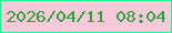 文字の大きさ：2、枠の色：1bf390、背景の色：f8cad9、文字の色：2ba23d 無料ブログパーツのブログ時計