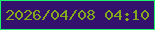 文字の大きさ：3、枠の色：1bf56b、背景の色：35116e、文字の色：83a91d 無料ブログパーツのブログ時計