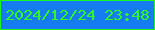 文字の大きさ：2、枠の色：1bf722、背景の色：157df1、文字の色：30fa21 無料ブログパーツのブログ時計