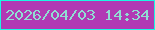 文字の大きさ：4、枠の色：1bf8e3、背景の色：b13ab4、文字の色：90ded3 無料ブログパーツのブログ時計