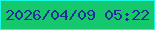 文字の大きさ：5、枠の色：1bf8e4、背景の色：15c86e、文字の色：1c3096 無料ブログパーツのブログ時計