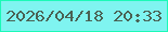 文字の大きさ：4、枠の色：1bf9b7、背景の色：7ff4f0、文字の色：4a6254 無料ブログパーツのブログ時計