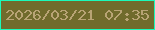 文字の大きさ：2、枠の色：1bf9ba、背景の色：706b2c、文字の色：b8a475 無料ブログパーツのブログ時計