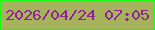 文字の大きさ：2、枠の色：1bfa16、背景の色：a7b35c、文字の色：912294 無料ブログパーツのブログ時計