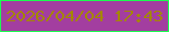 文字の大きさ：5、枠の色：1bfe4f、背景の色：a33ea0、文字の色：a48602 無料ブログパーツのブログ時計