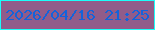 文字の大きさ：5、枠の色：1bfefa、背景の色：915c8a、文字の色：1463db 無料ブログパーツのブログ時計
