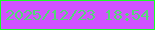 文字の大きさ：3、枠の色：1bff26、背景の色：d153ff、文字の色：54d779 無料ブログパーツのブログ時計